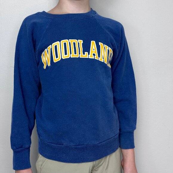 Vintage 1980s Woodland Presbyterian School Sweatshirt, Champion Size Youth 8
